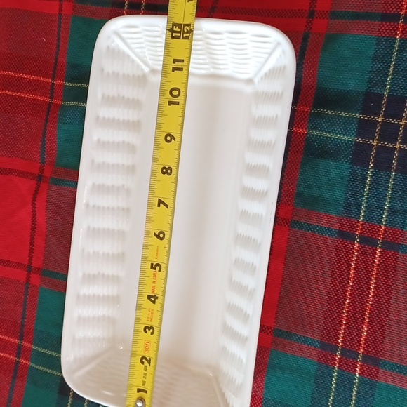 Pfaltzgraff Serving Plate Basketweave Bread Cheese Crackers Rolls Napkins - Picture 9 of 10